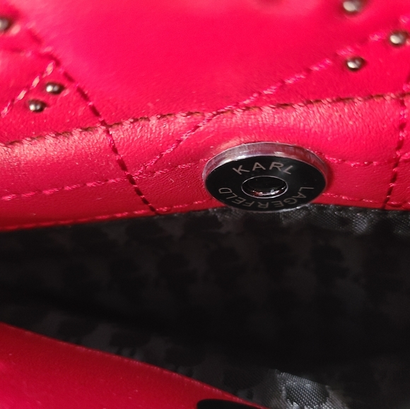 Karl Lagerfeld Rosewood Kuilted studs handbag - Picture 7 of 16